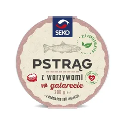 Pstrąg z warzywami w galarecie